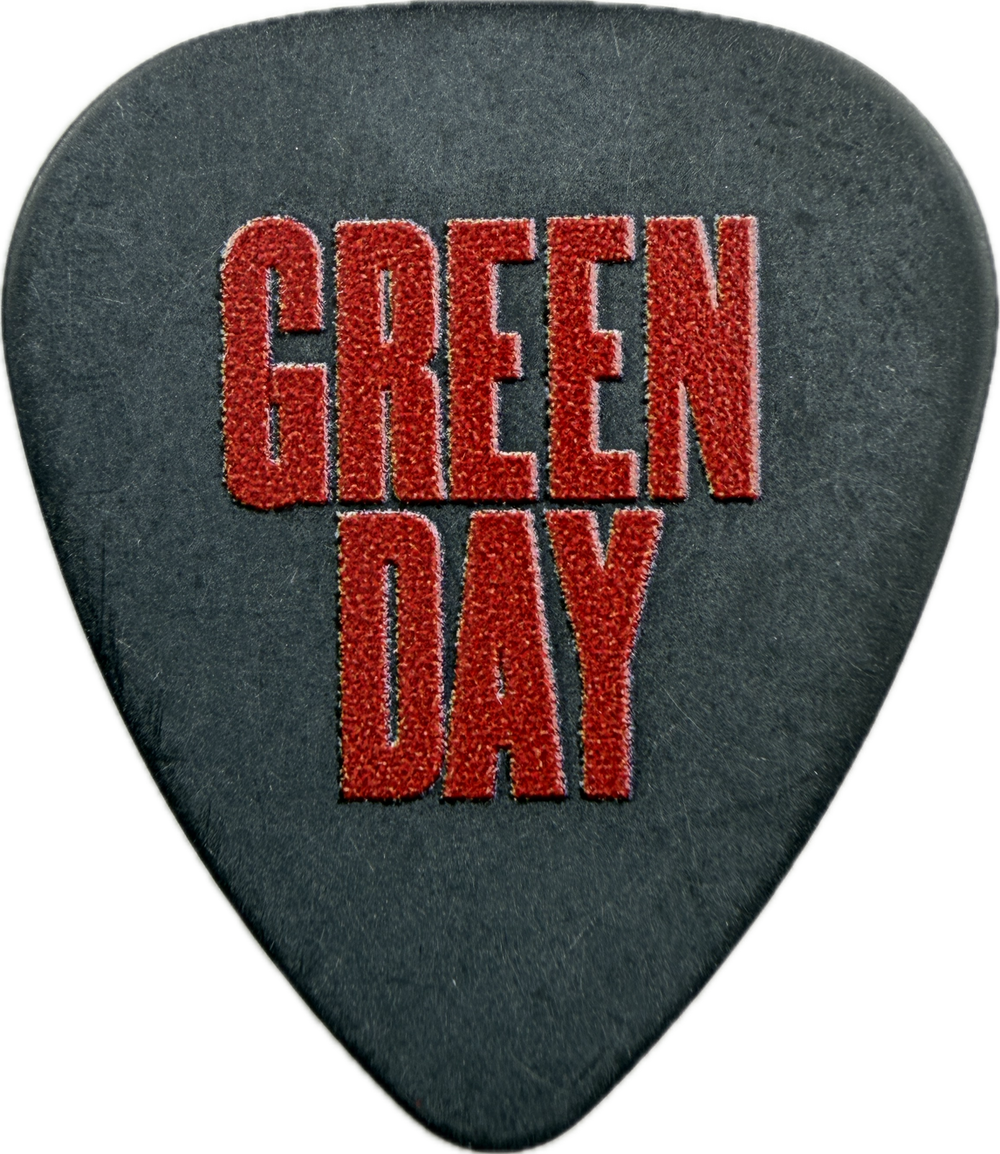 Billie Joe Armstrong Green Day 2004 American Idiot Tour Grenade guitar pick front Billie Joe Armstrong Green Day 2004 American Idiot Tour Grenade guitar pick front
