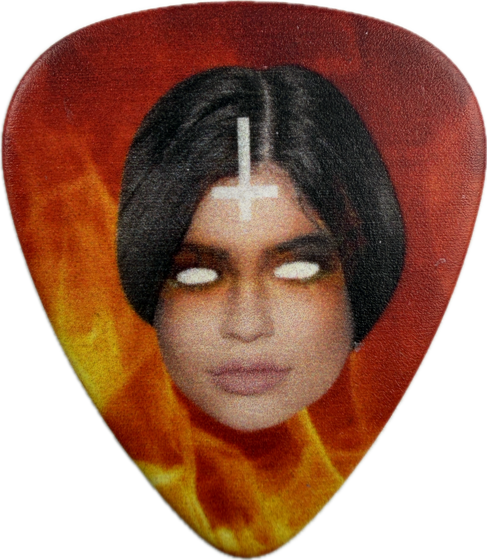 GARY HOLT SLAYER KILL THE KARDASHIANS KENDALL JENNER GUITAR PICK FRONT GARY HOLT SLAYER KILL THE KARDASHIANS KENDALL JENNER GUITAR PICK FRONT
