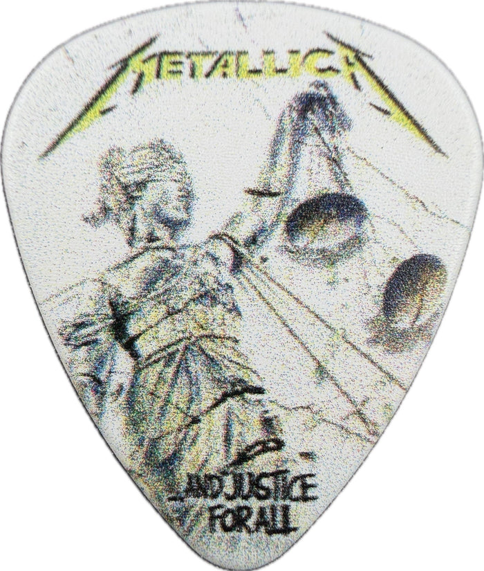 Metallica Life Burns Faster ...And Justice for All guitar pick front Metallica Life Burns Faster ...And Justice for All guitar pick front