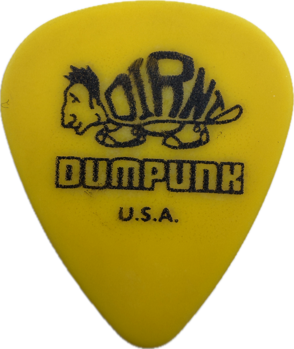 Mike Dirnt Green Day 2001 Warning Tour Dunpunk guitar pick front Mike Dirnt Green Day 2001 Warning Tour Dunpunk guitar pick front