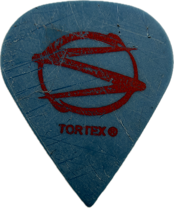 TIM NARDUCCI SYSTEMATIC 2001 OZZFEST TOUR BLUE RED GUITAR PICK FRONT TIM NARDUCCI SYSTEMATIC 2001 OZZFEST TOUR BLUE RED GUITAR PICK FRONT