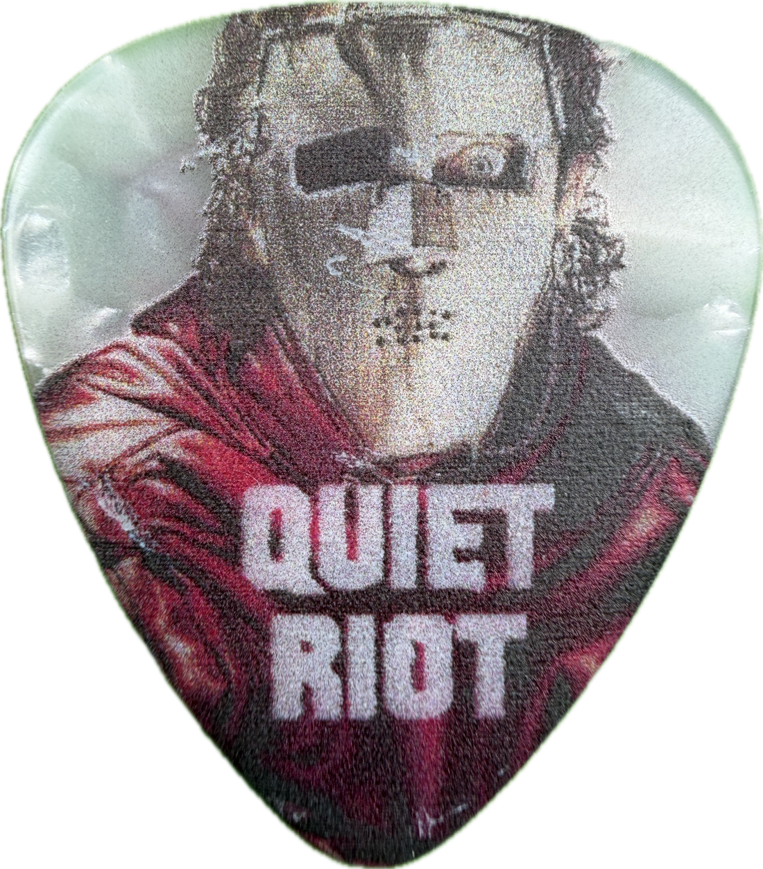 ALEX GROSSI QUIET RIOT PEARL LOGO SIGNATURE GUITAR PICK FRONT