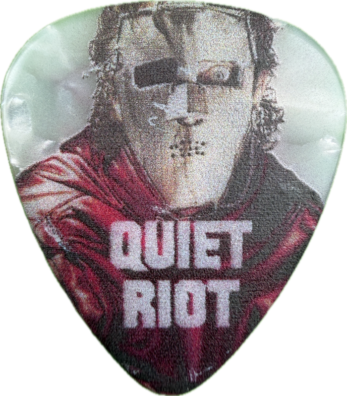 ALEX GROSSI QUIET RIOT PEARL LOGO SIGNATURE GUITAR PICK FRONT