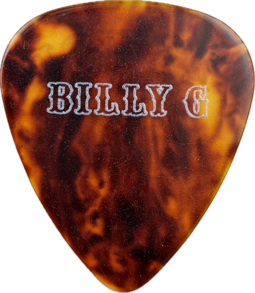 BILLY GIBBONS ZZ TOP 50TH ANNIVERSARY GUITAR PICK BROWN FRONT