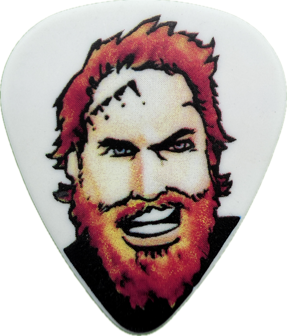 Brent Hinds Mastodon 2010 Crack The Sky Tour Caricature Guitar Pick front