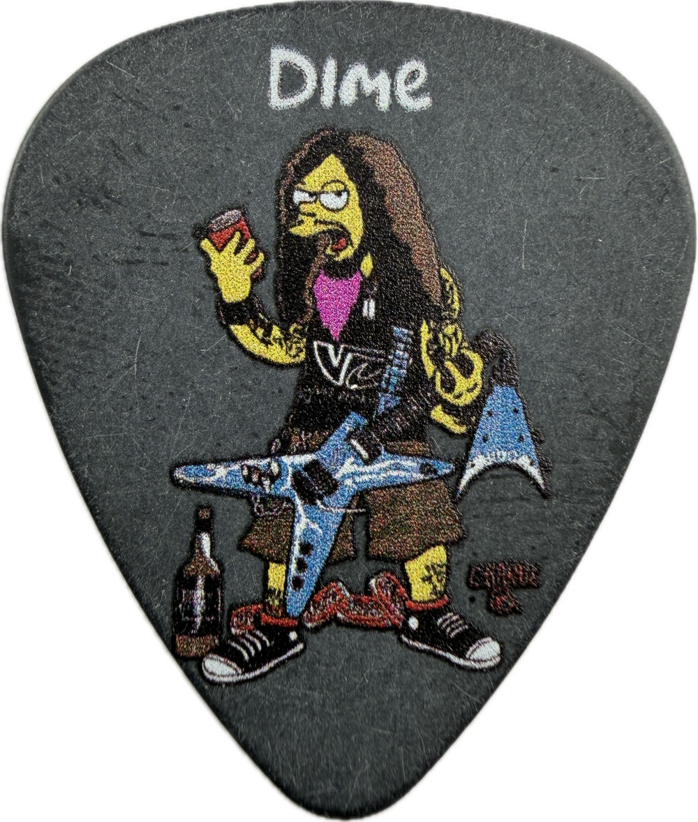 DIMEBAG DARRELL DH HARDWARE SIMPSONS-INSPIRED GUITAR PICK FRONT