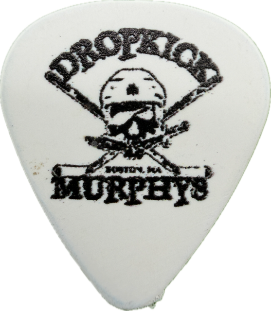 DROPKICK MURPHYS HOCKEY SKULL WHITE GUITAR PICK