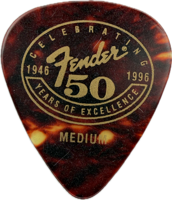 FENDER 50TH ANNIVERSARY 1946–1996 CELEBRATING EXCELLENCE GUITAR PICK