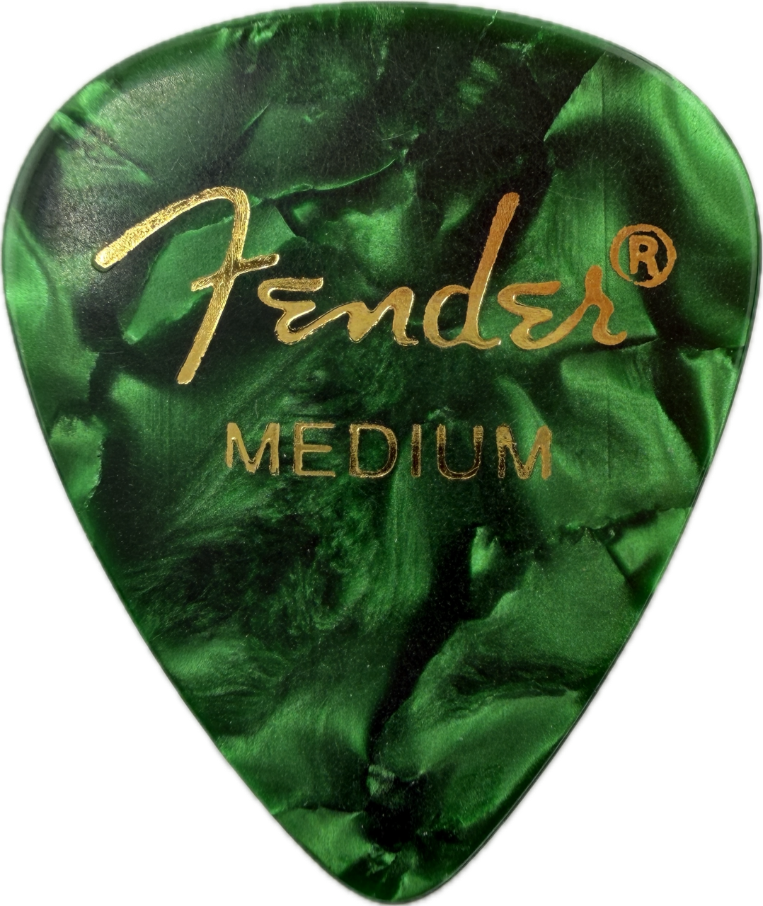 FENDER PREMIUM CELLULOID 351 MEDIUM GREEN GUITAR PICK