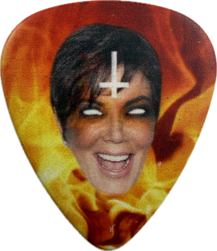 GARY HOLT SLAYER KILL THE KARDASHIANS KRIS JENNER GUITAR PICK FRONT