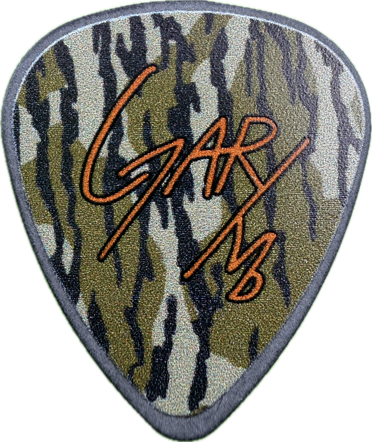 GARY STANTON MUSCADINE BLOODLINE CAMOUFLAGE LOGO SIGNATURE GUITAR PICK FRONT