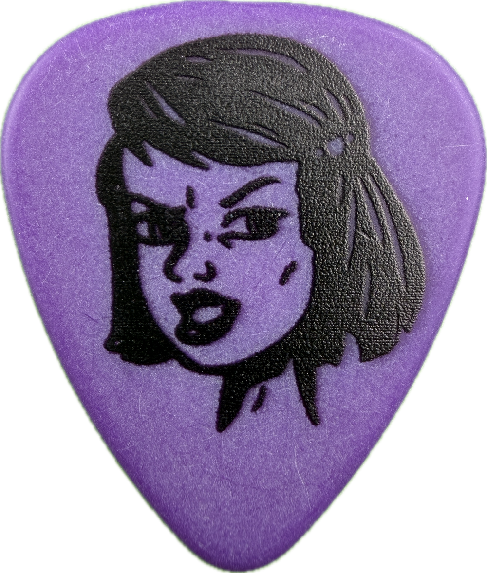 GINGER POOLEY THE SMASHING PUMPKINS PORTRAIT GUITAR PICK FRONT