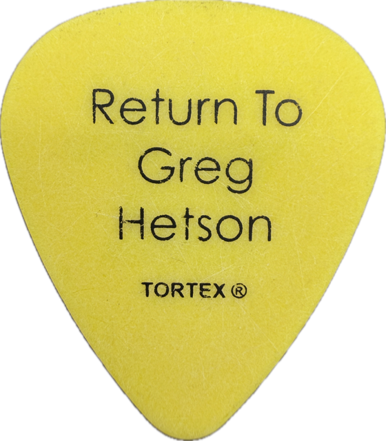 GREG HETSON BAD RELIGION 2007 WARPED TOUR GUITAR PICK