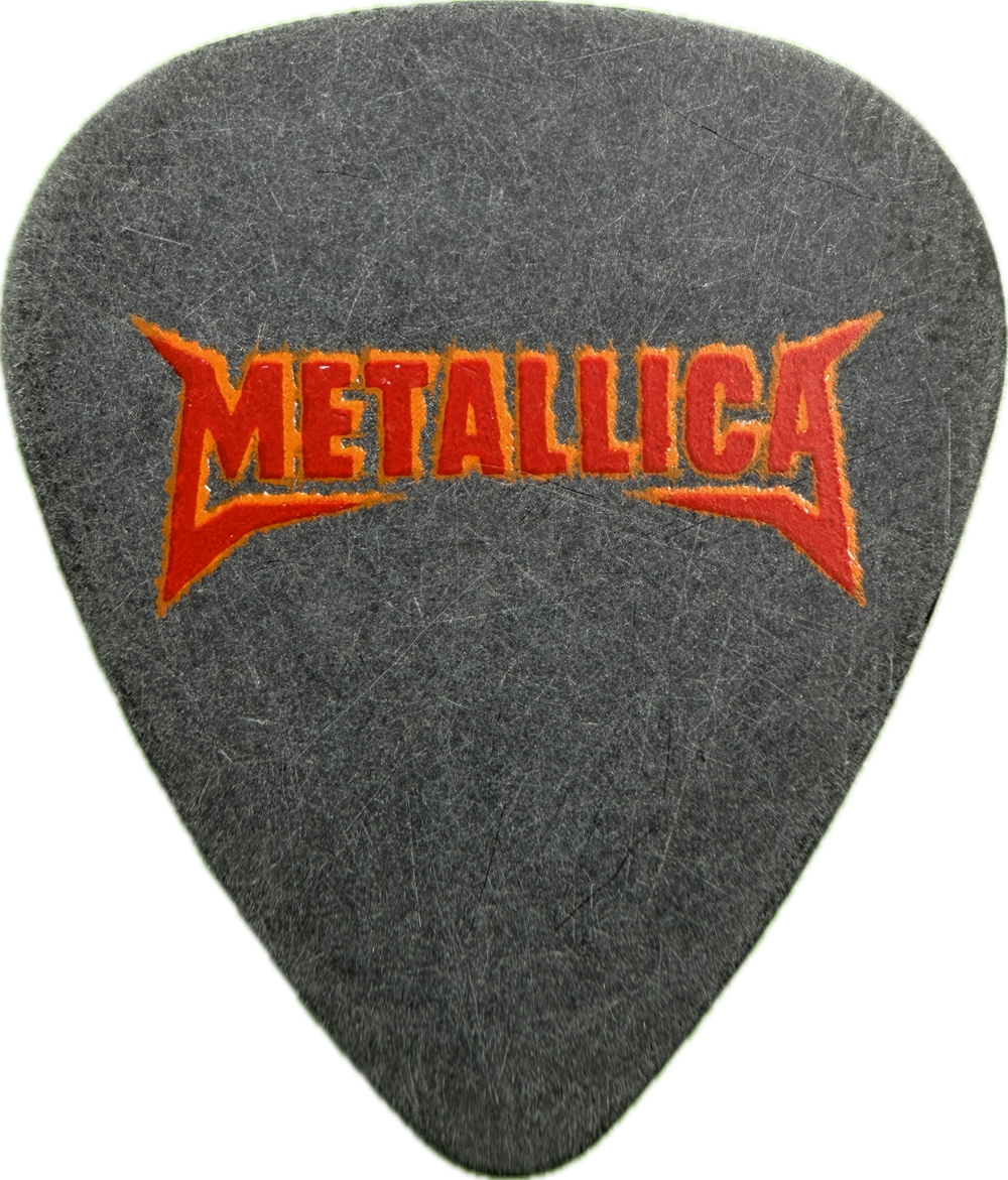 James Hetfield Metallica 2004 St. Anger Tour Red Logo guitar pick front