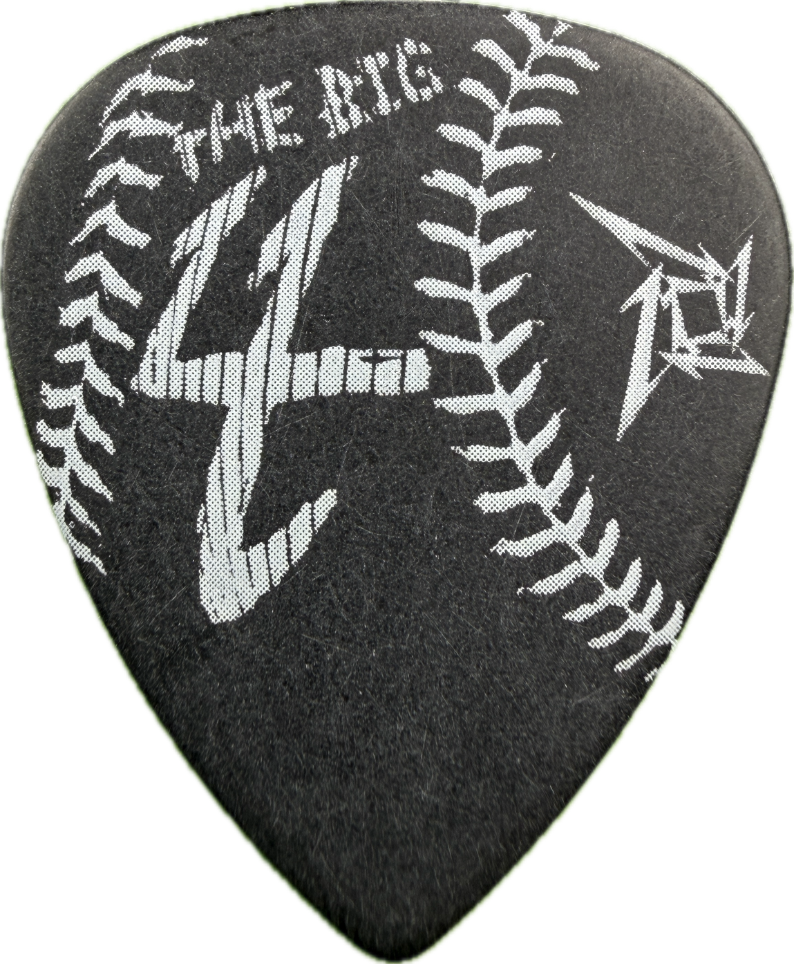 James Hetfield Metallica 2011 Big 4 Yankee Stadium Tour Black guitar pick front