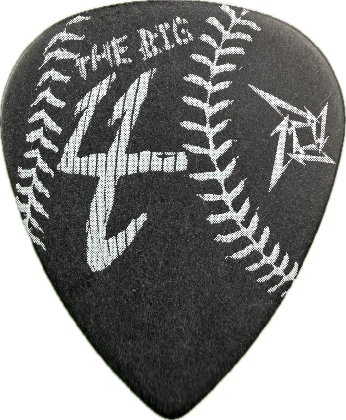 James Hetfield Metallica 2011 Big 4 Yankee Stadium Tour Black guitar pick front