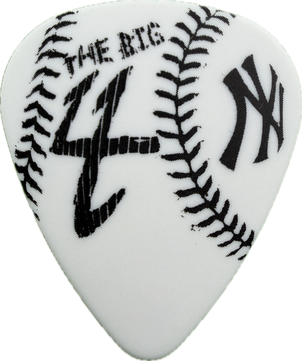 James Hetfield Metallica 2011 Big 4 Yankee Stadium Tour White guitar pick front