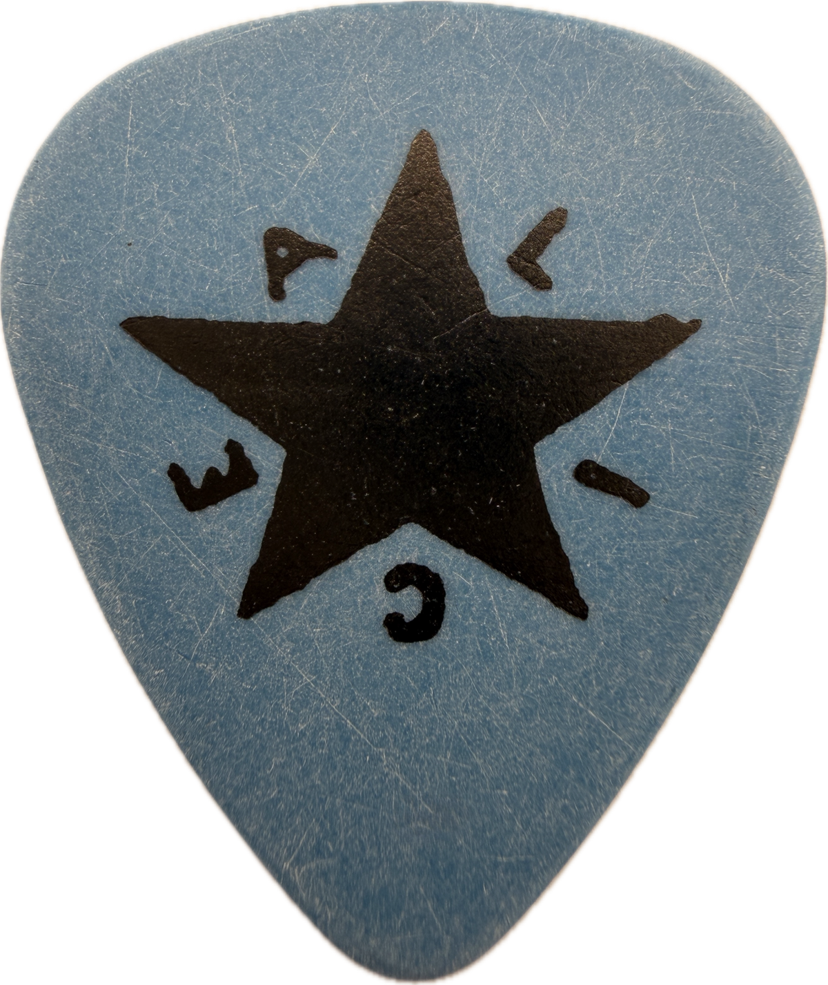 Jerry Cantrell Alice In Chains 2010 Black Gives Way To Blue Tour Star Blue Guitar Pick front
