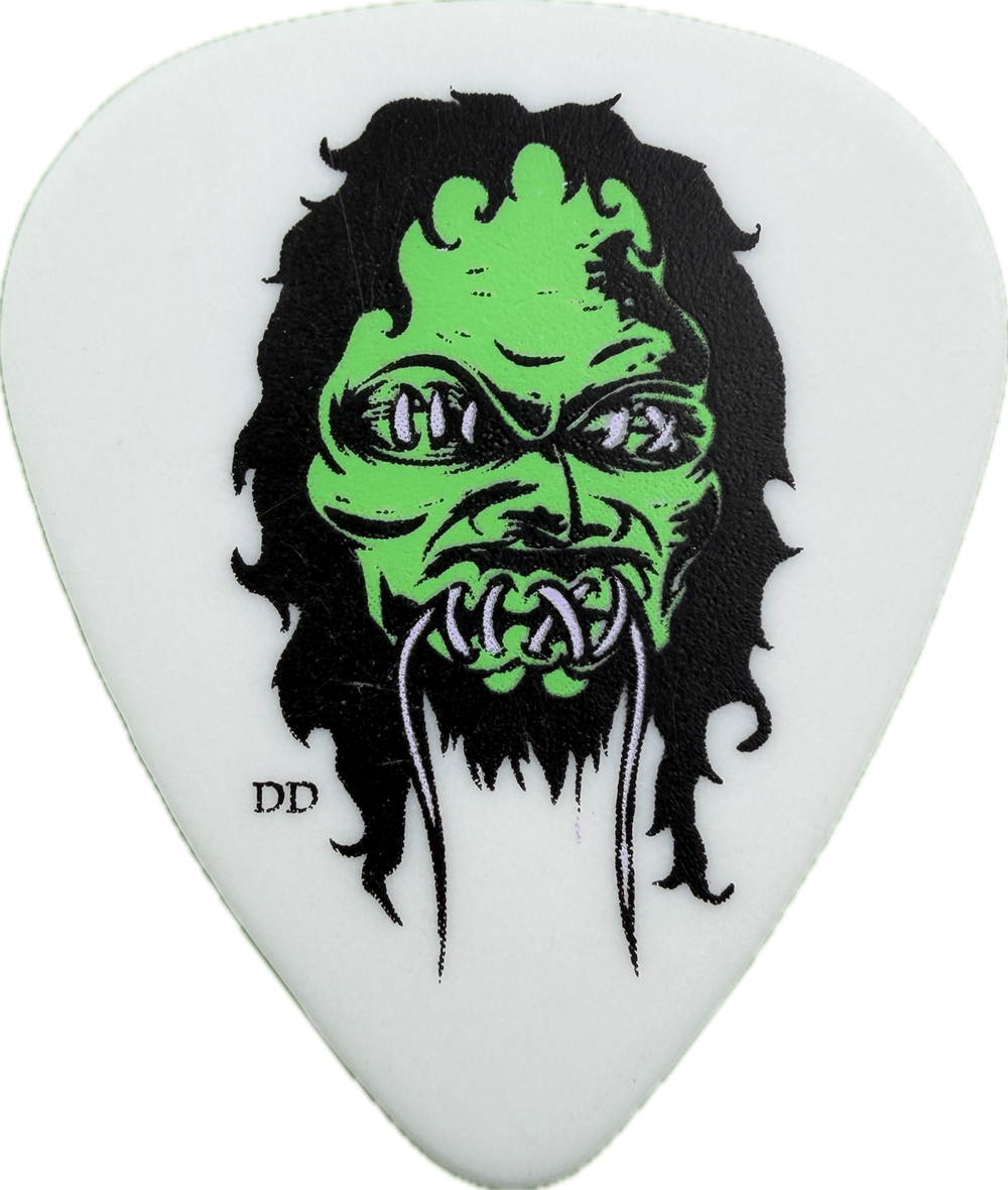 Kirk Hammett Metallica 2008 Death Magnetic Tour Green Monster guitar pick front