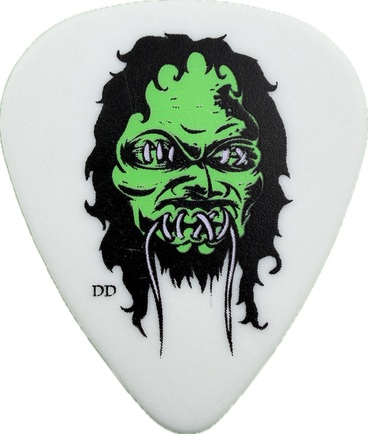 Kirk Hammett Metallica 2008 Death Magnetic Tour Green Monster guitar pick front