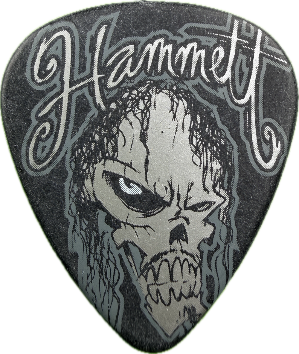 Kirk Hammett Metallica 2011 30Th Anniversary Tour Skull guitar pick front
