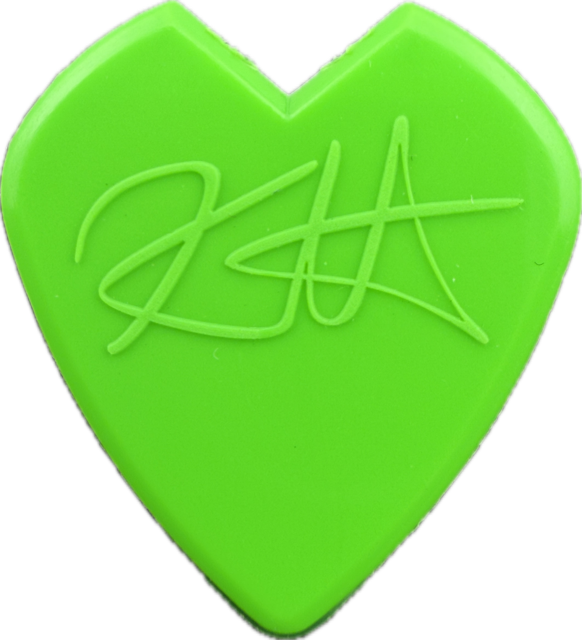 KIRK HAMMETT SIGNATURE JAZZ III GREEN GUITAR PICK