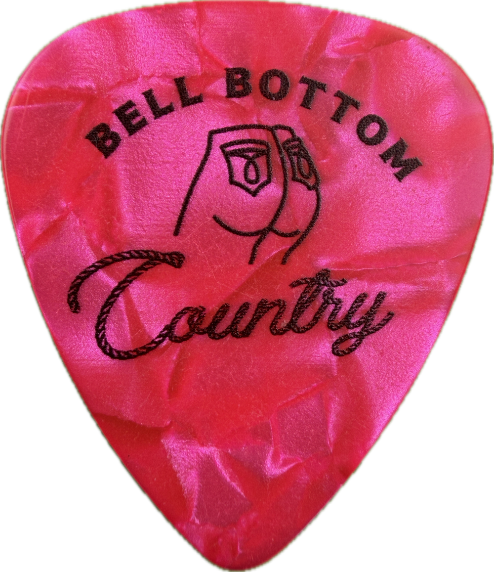 LAINEY WILSON WHIRLWIND 2025 BELL BOTTOM COUNTRY TOUR LOGO GUITAR PICK FRONT