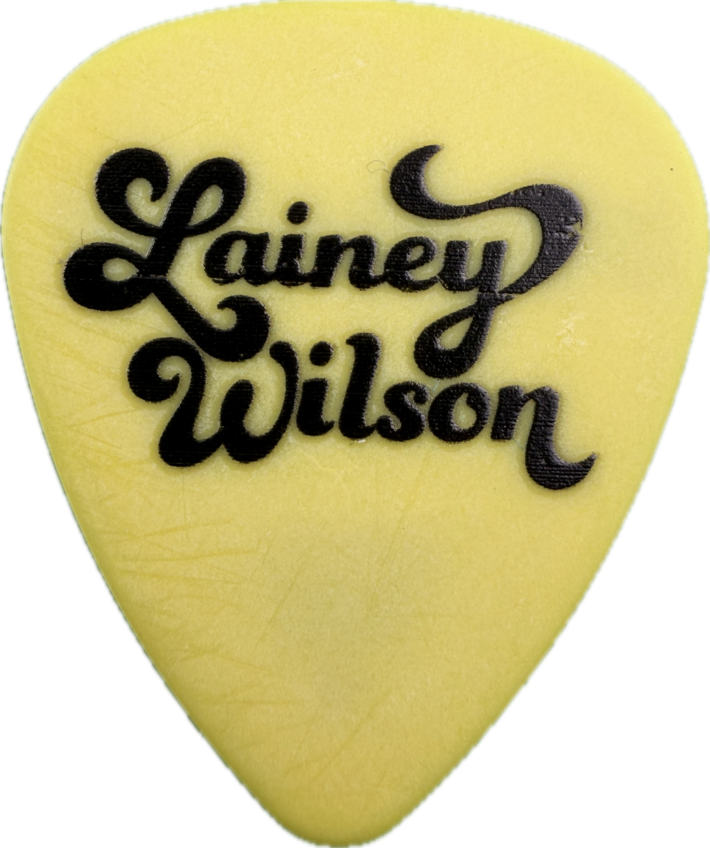 LAINEY WILSON WHIRLWIND 2025 THINGS A MAN OUGHTA KNOW GUITAR PICK FRONT