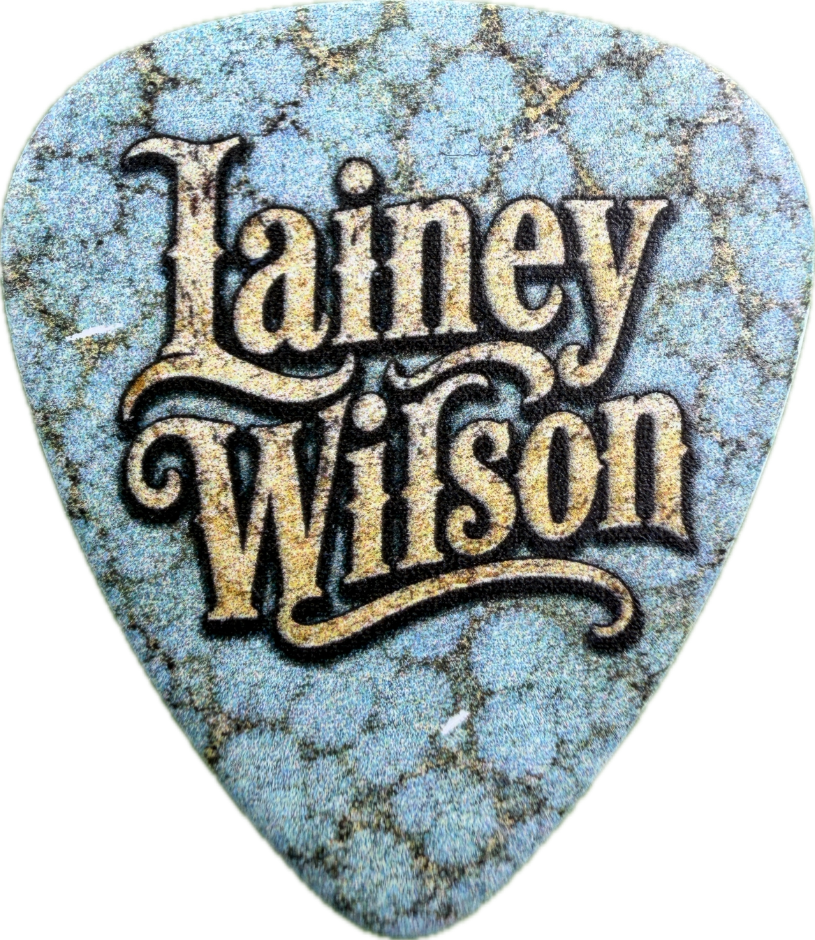 LAINEY WILSON WHIRLWIND WORLD TOUR 2026 LOGO GUITAR PICK FRONT