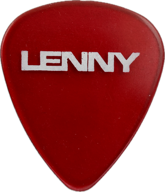 LENNY KRAVITZ 2002 TOUR TRANSPARENT RED GUITAR PICK