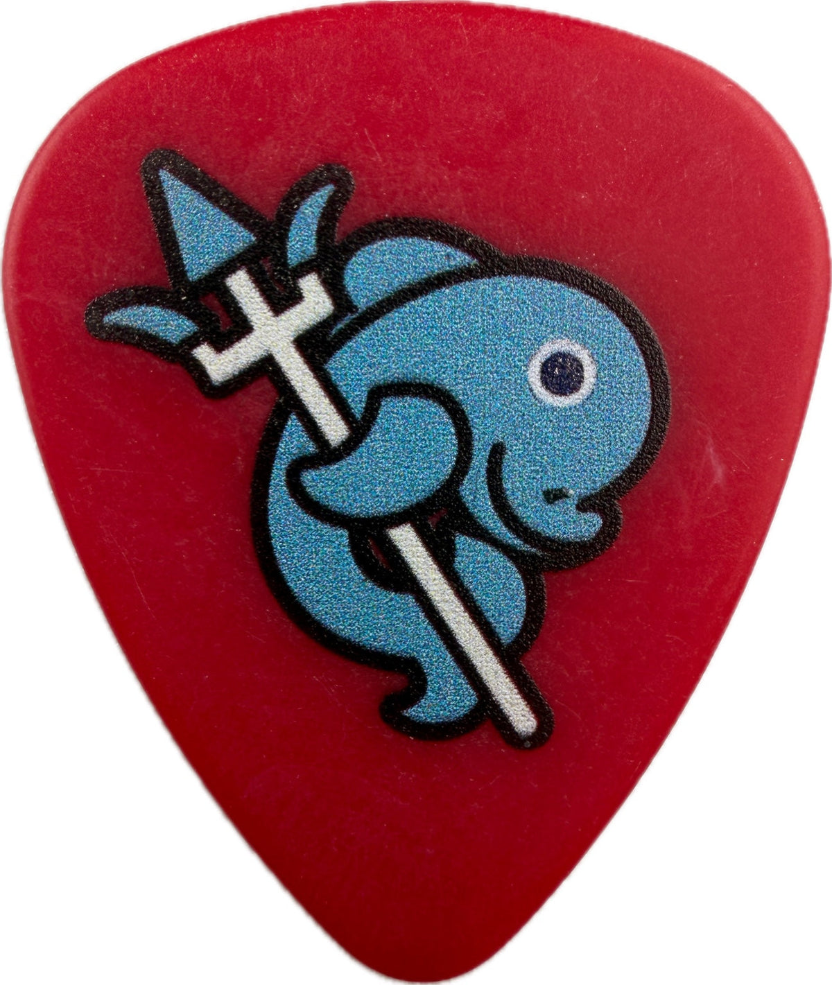 Marty McFly Back to the Future Gibson red Enchantment Under the Sea fish guitar pick front