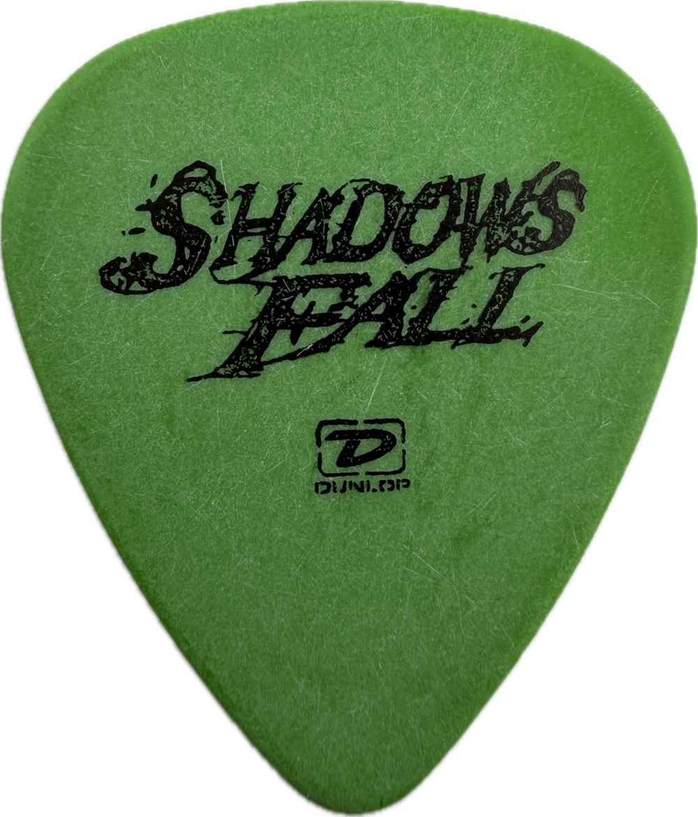 Matthew Bachand Shadows Fall 2005 The War Within Tour Guitar Pick front shadows fall logo green