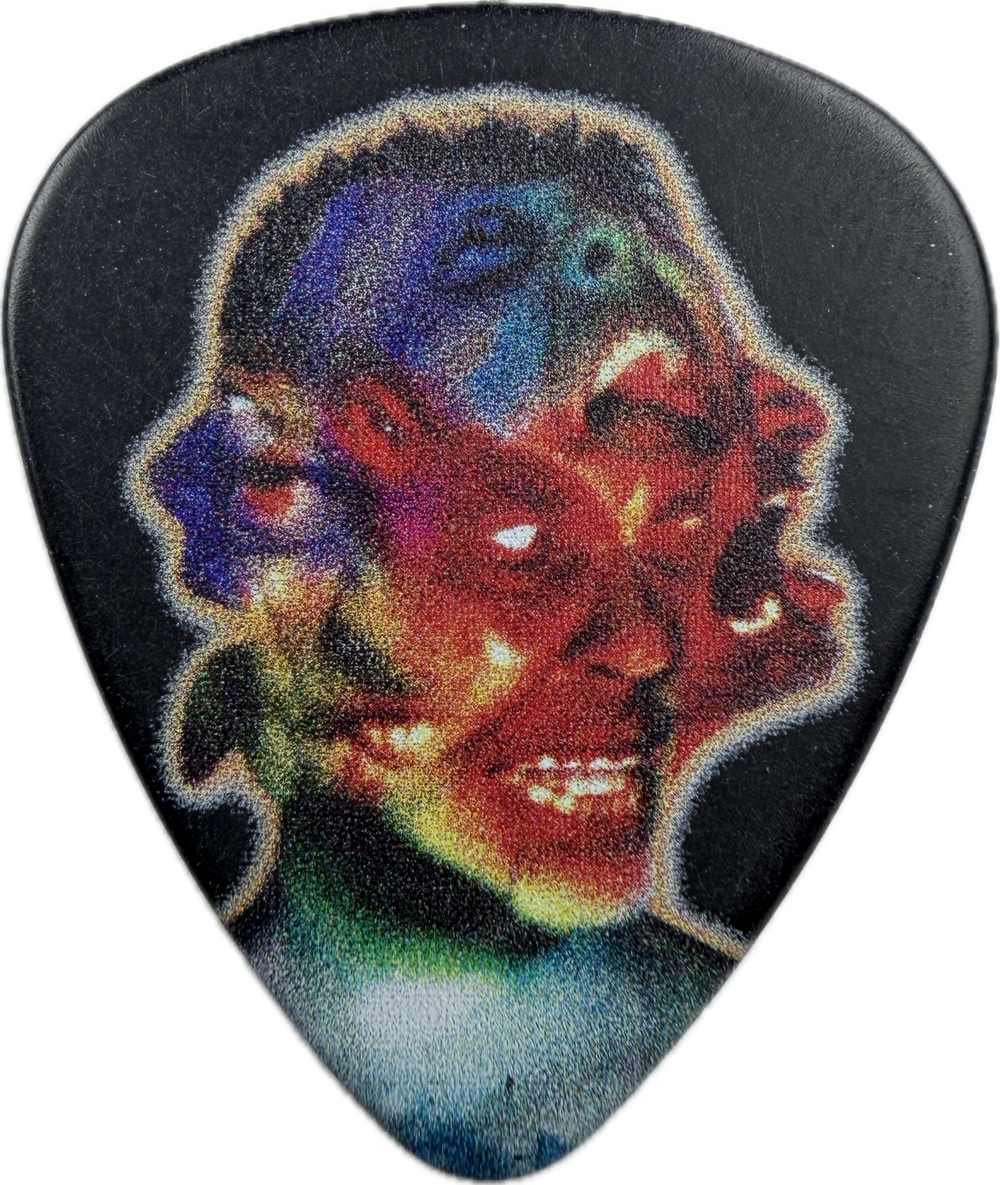 Metallica 2019 Worldwired Tour Black Portrait Guitar Pick front multicolor portrait black