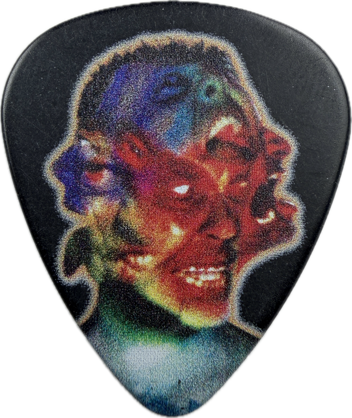 Metallica 2019 Worldwired Tour Black Portrait Guitar Pick front multicolor portrait black