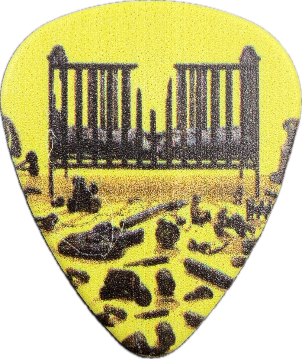Metallica 72 SEASONS guitar pick front, yellow 72 Seasons album artwork