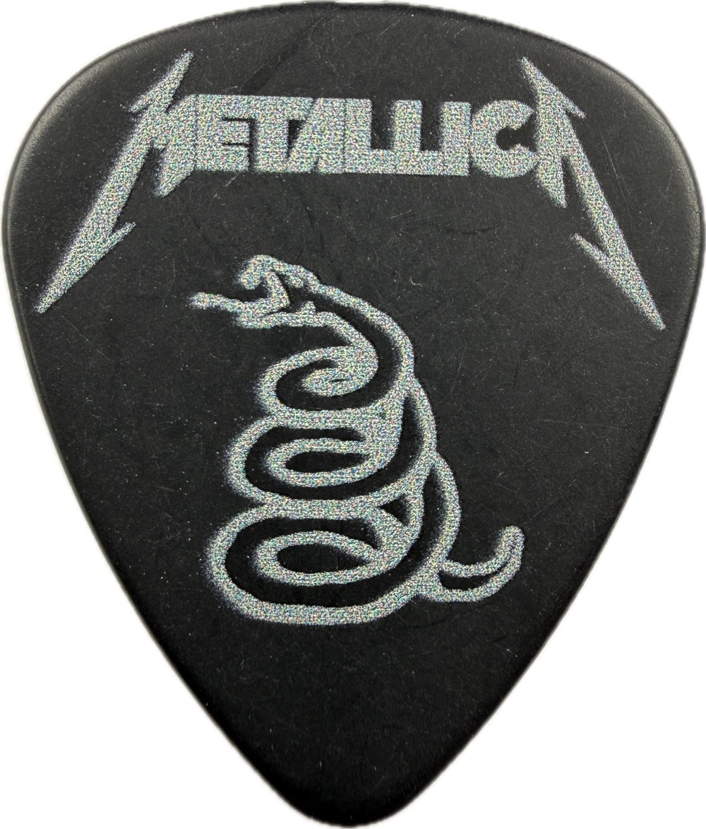Metallica Life Burns Faster Black Album Sphere Las Vegas guitar pick front