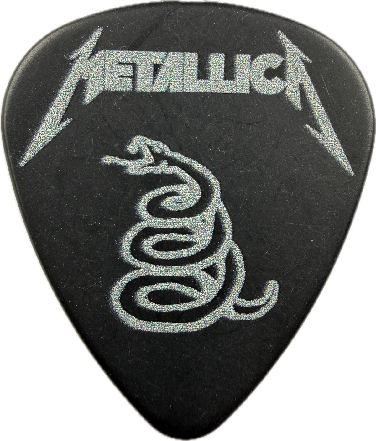 Metallica Life Burns Faster Black Album Sphere Las Vegas guitar pick front