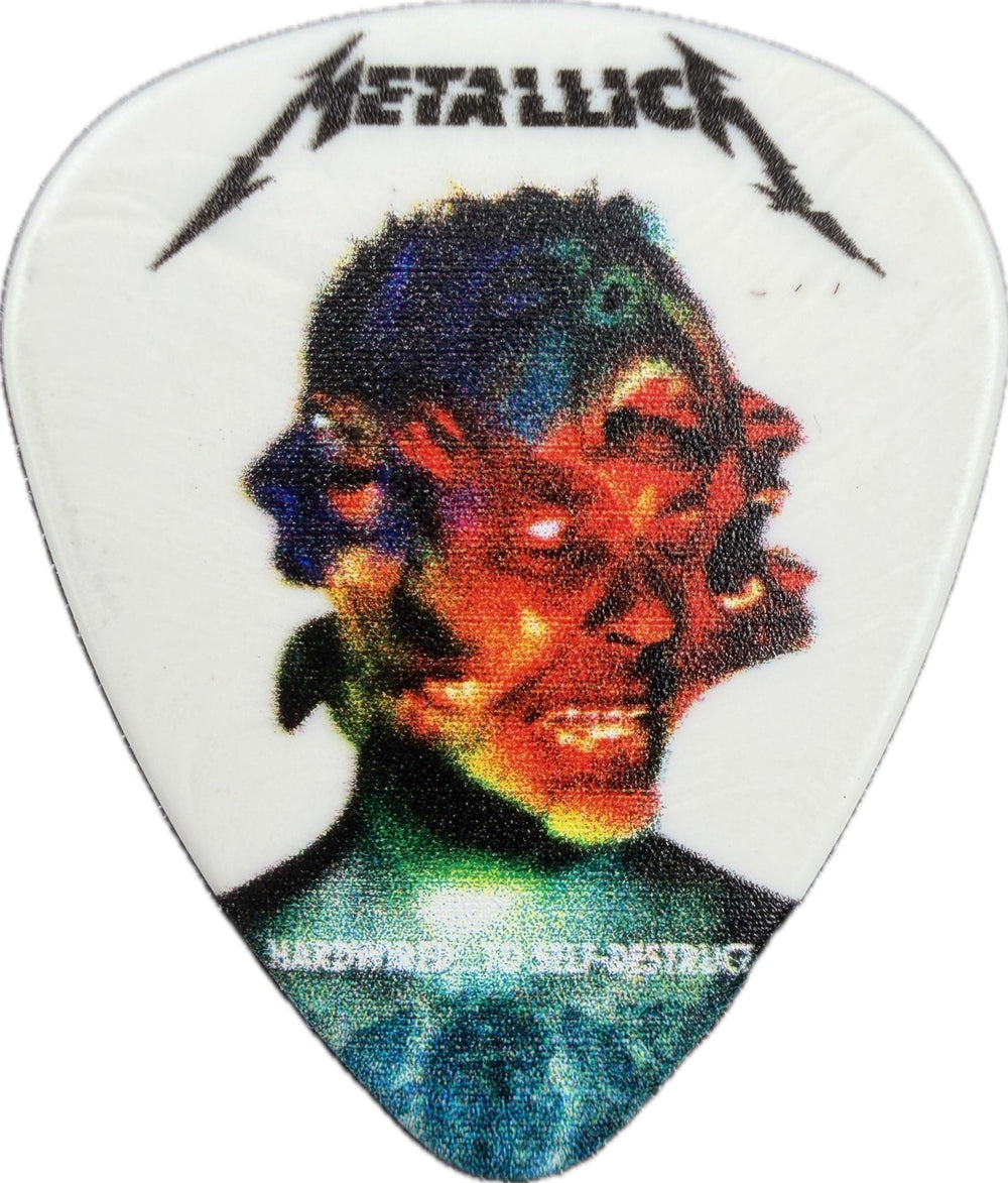 Metallica Life Burns Faster Hardwired... to Self-Destruct guitar pick front