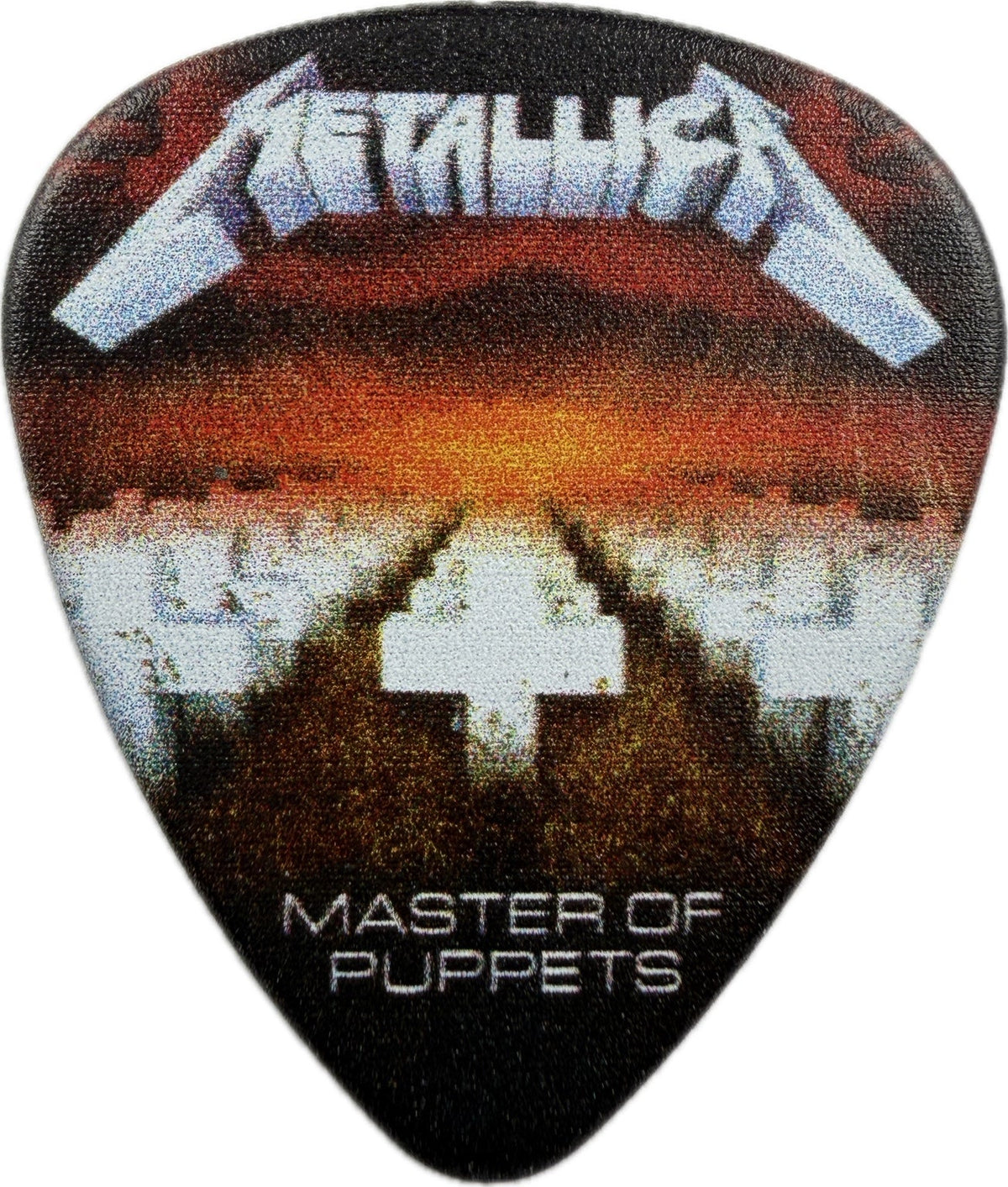 Metallica Life Burns Faster Master of Puppets Sphere Las Vegas guitar pick front
