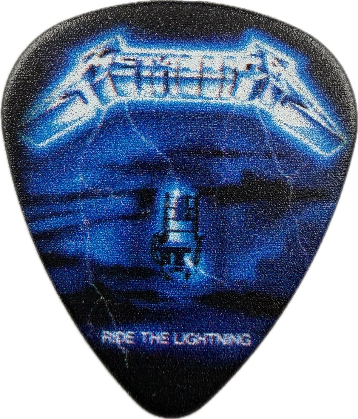 Metallica Life Burns Faster Ride the Lightning Sphere Las Vegas guitar pick front