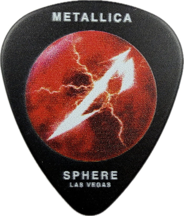 Metallica Life Burns Faster Sphere Las Vegas guitar pick front