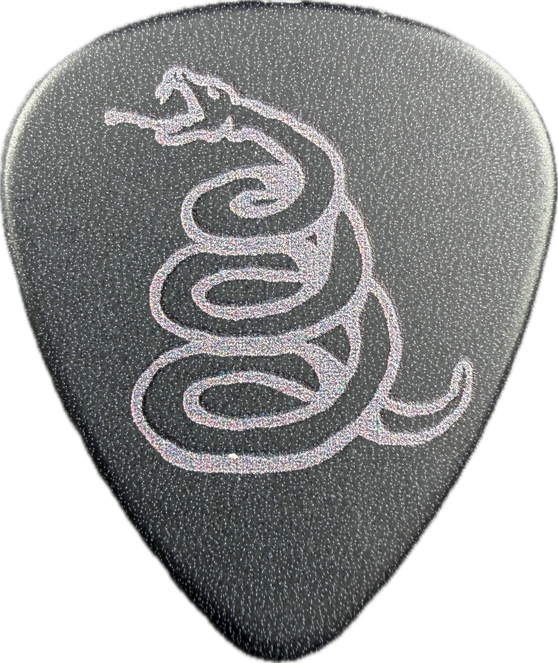 Metallica METALLICA (THE BLACK ALBUM) guitar pick front, snake artwork black
