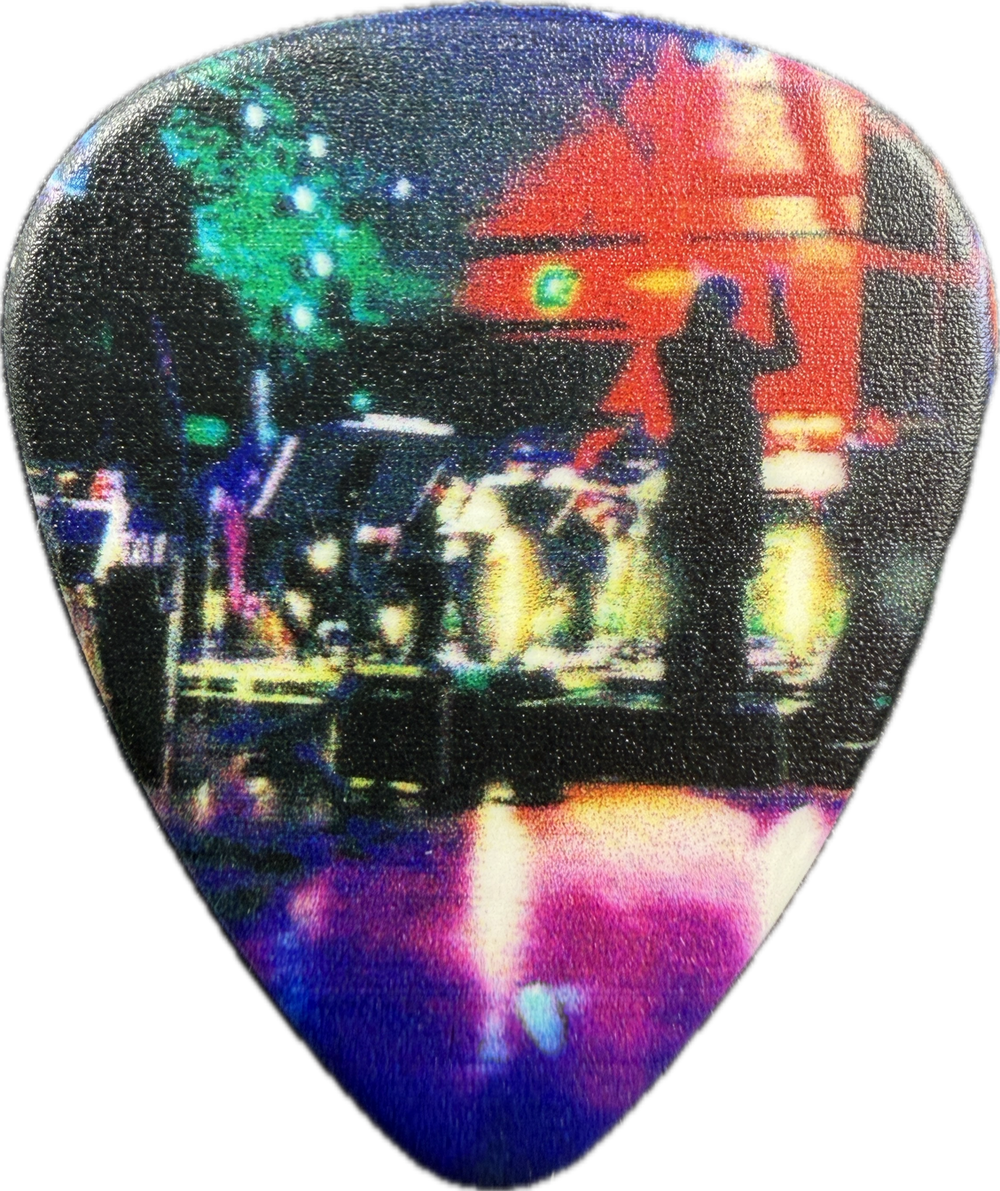 Metallica S&M guitar pick front, S&M live performance artwork