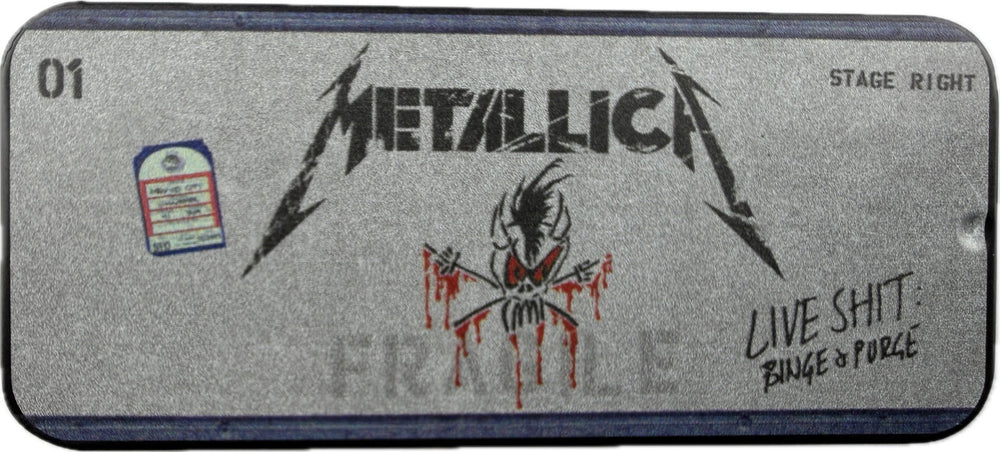 Metallica Vintage Pick Tin Live Shit Binge and Purge front