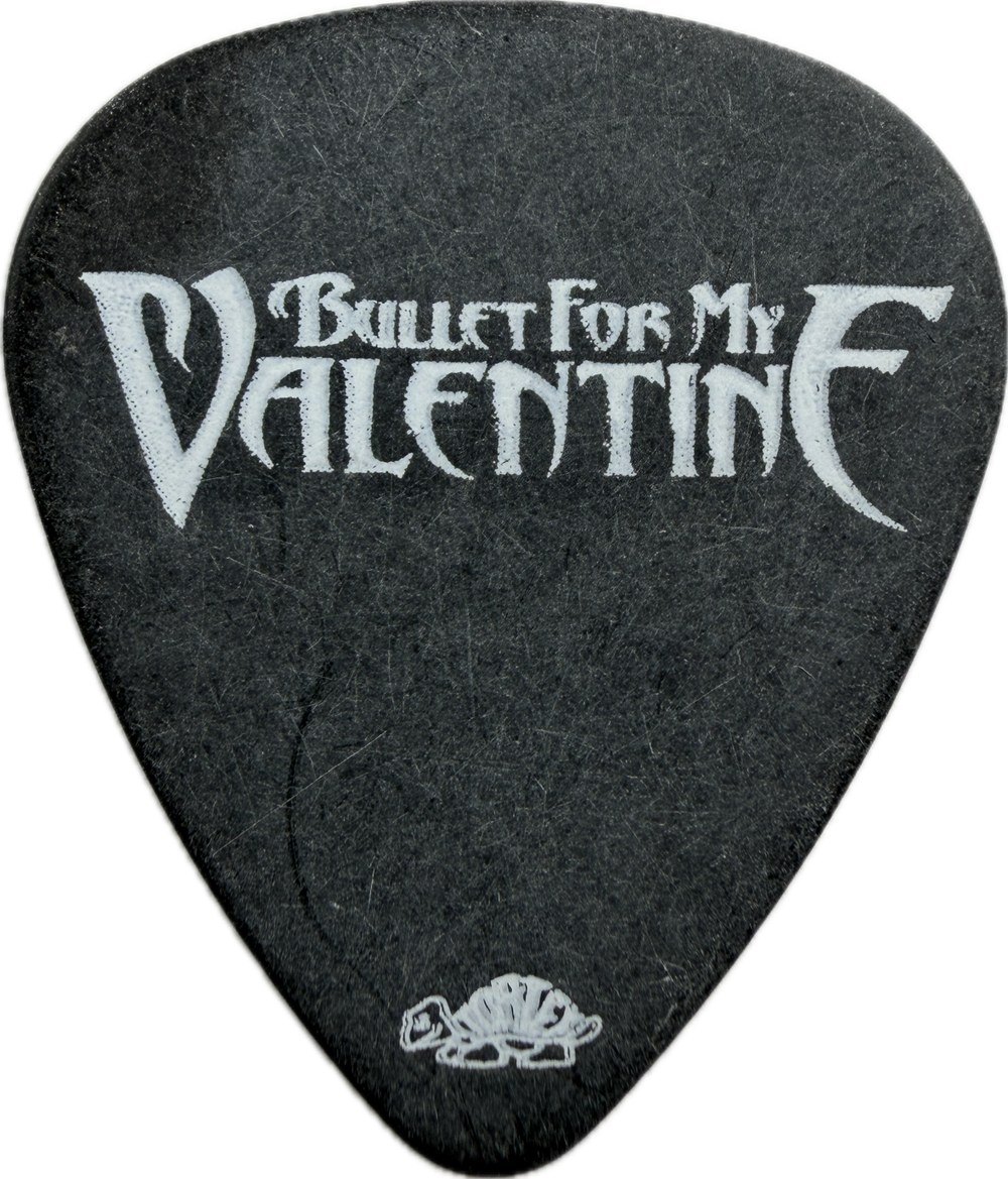 Michael Paget Bullet For My Valentine 2010 Tour Guitar Pick front bullet for my valentine logo black