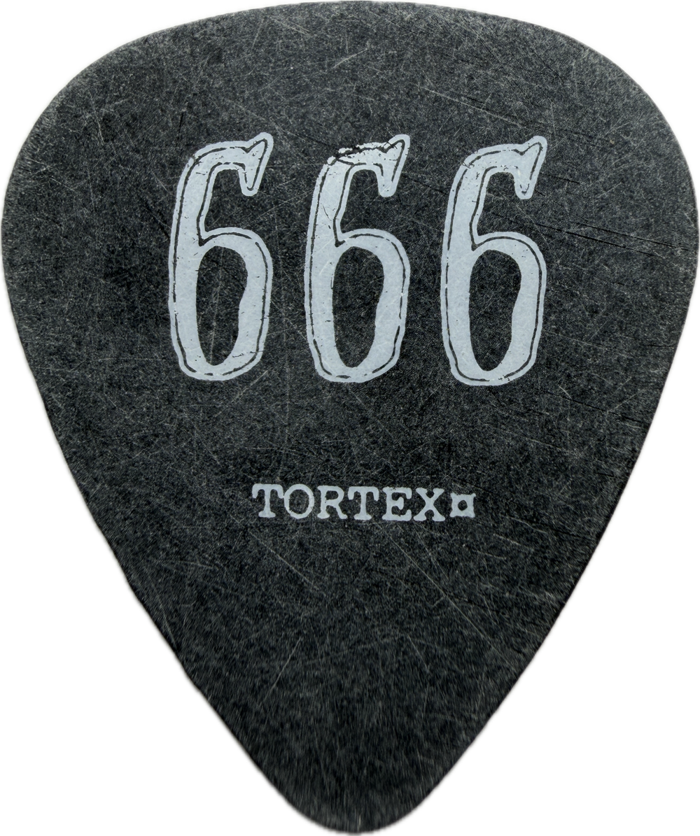 Mike Riggs Rob Zombie 1999 Hellbilly Deluxe Tour 666 Guitar Pick front