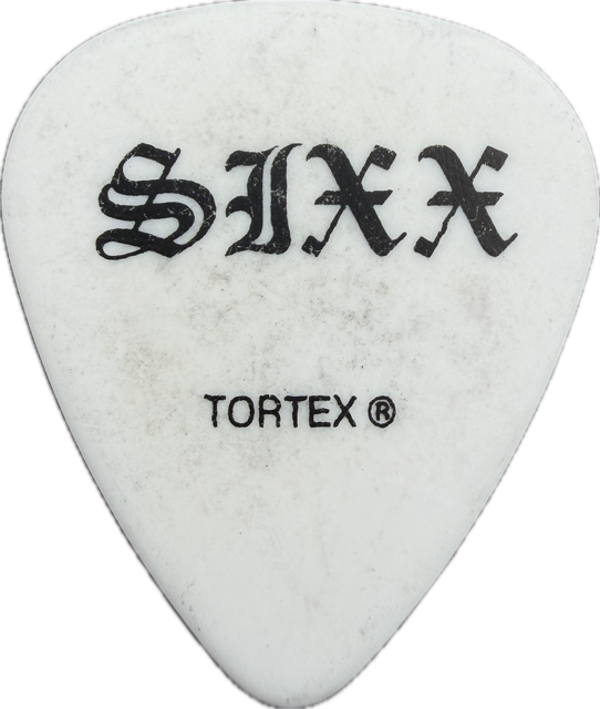 NIKKI SIXX MÖTLEY CRÜE 2008 CRÜE FEST TOUR GUITAR PICK FRONT