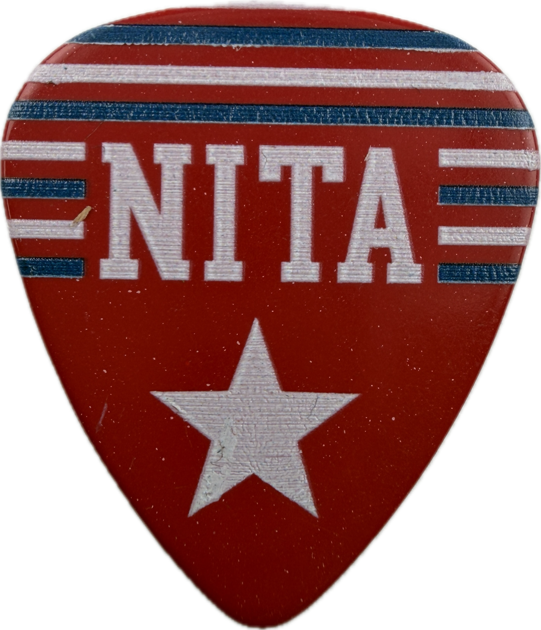 Nita Strauss Alice Cooper 2025 2025 Tour Red White Blue Guitar Pick front