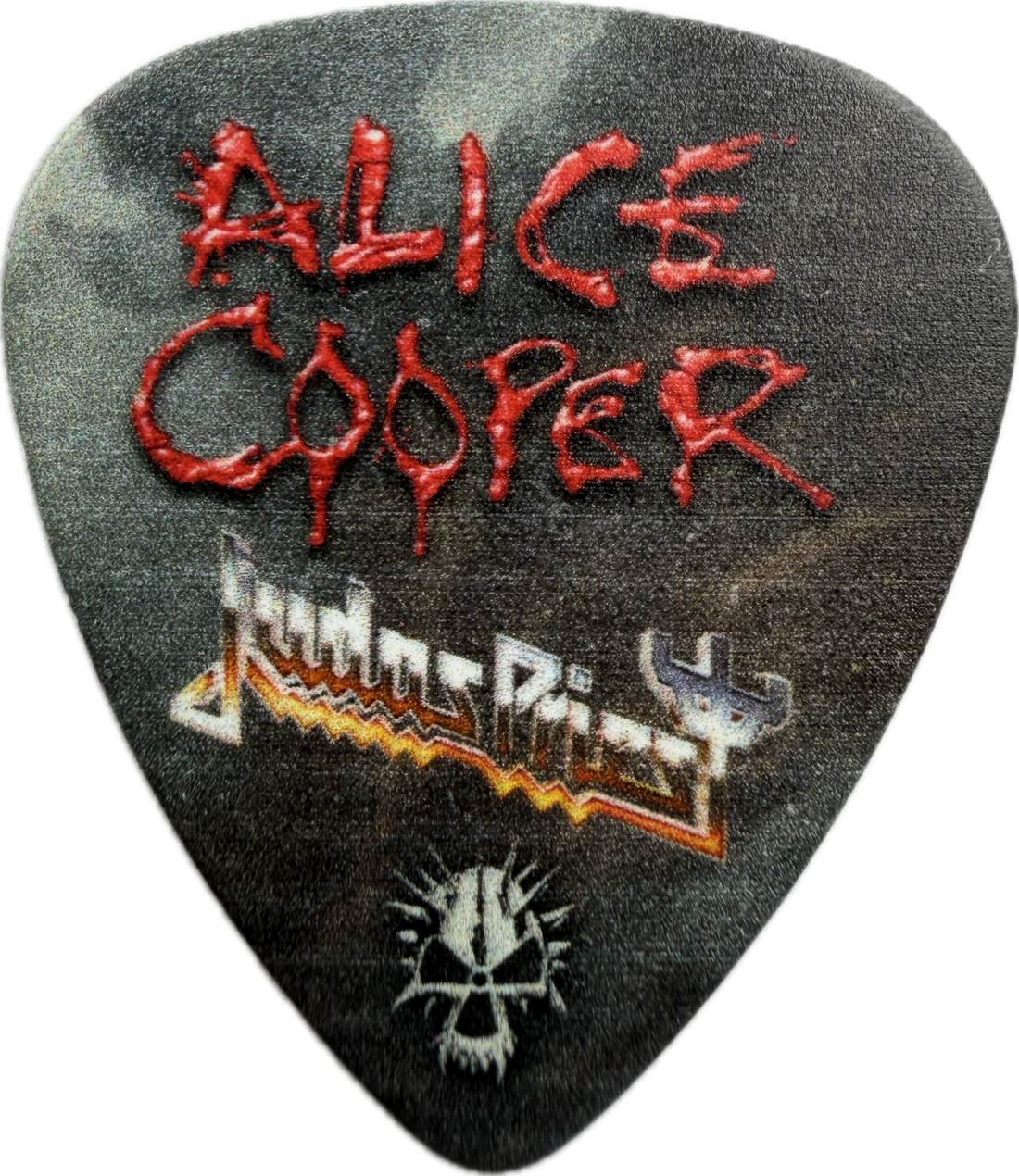 Nita Strauss Alice Cooper 2025 Enter The Nightmare Guitar Pick front alice cooper judas priest artwork