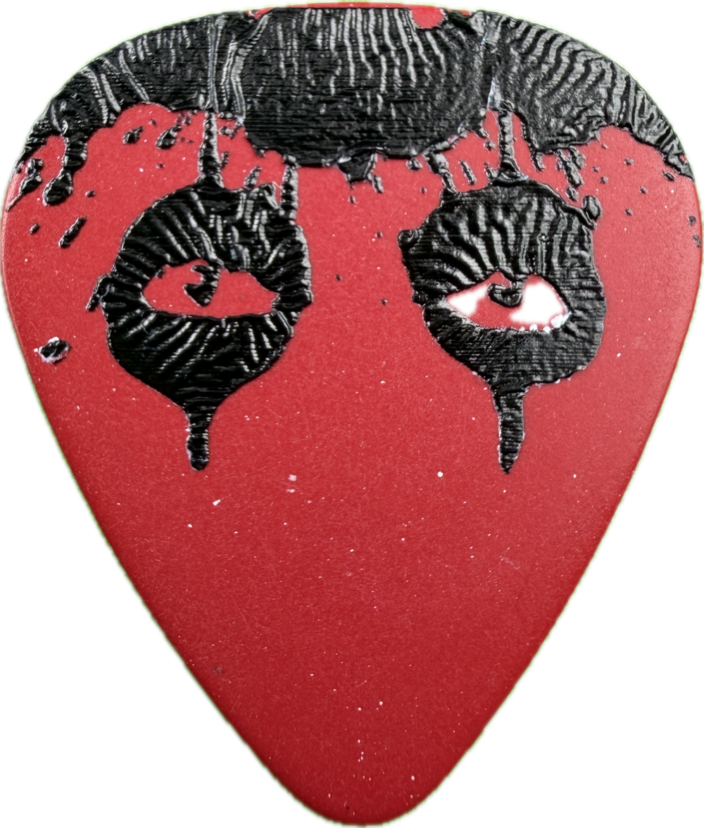 NITA STRAUSS ALICE COOPER 2025 OL BLACK EYES TOUR LOGO SIGNATURE GUITAR PICK FRONT